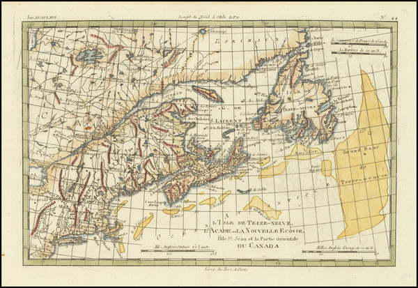 58-New England and Eastern Canada Map By Rigobert Bonne