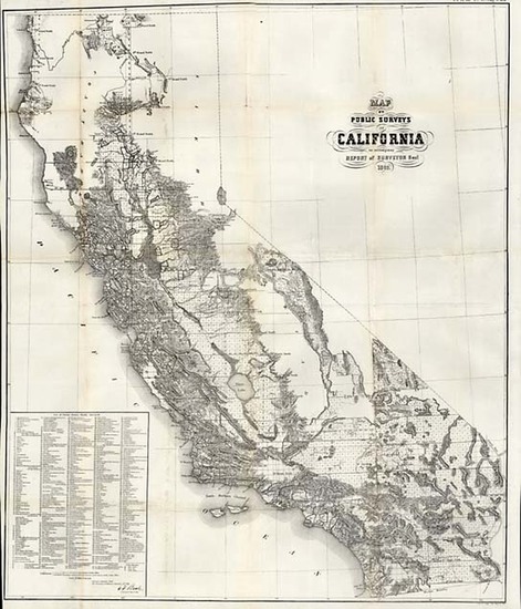 64-California Map By General Land Office