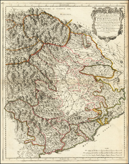 93-Northern Italy Map By Nicolas Sanson