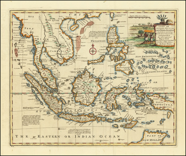 43-Southeast Asia, Philippines, Indonesia and Thailand, Cambodia, Vietnam Map By Emanuel Bowen