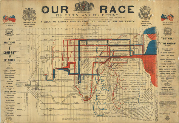 89-Curiosities Map By Charles Adiel Lewis Totten