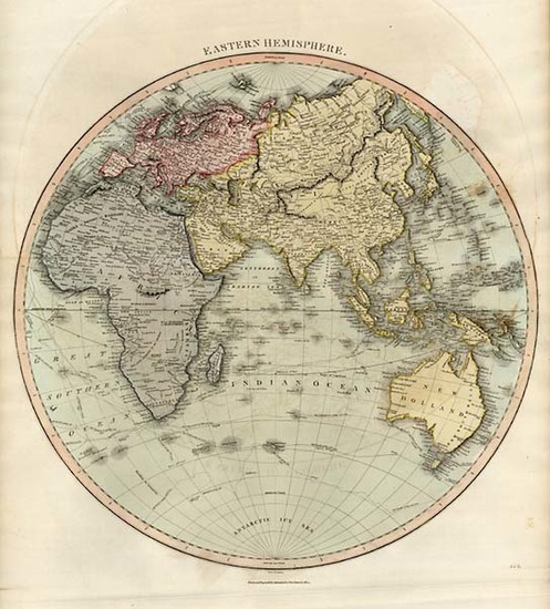 73-World and Eastern Hemisphere Map By John Thomson