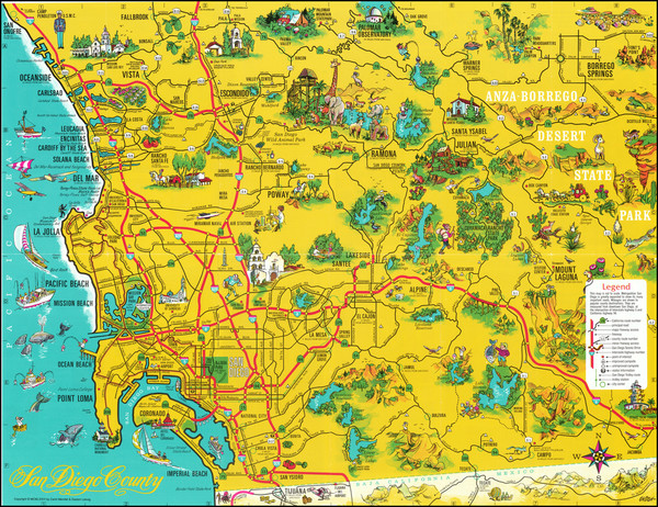 69-San Diego Map By Carol Mendel