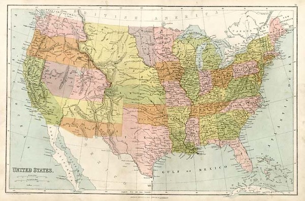 71-United States Map By George Philip & Son