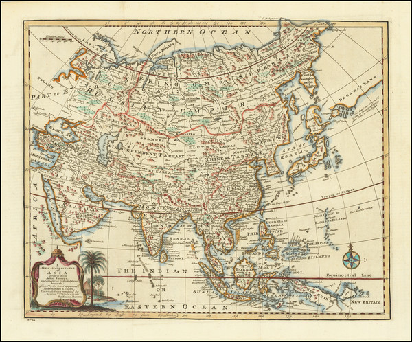 21-Asia Map By Emanuel Bowen