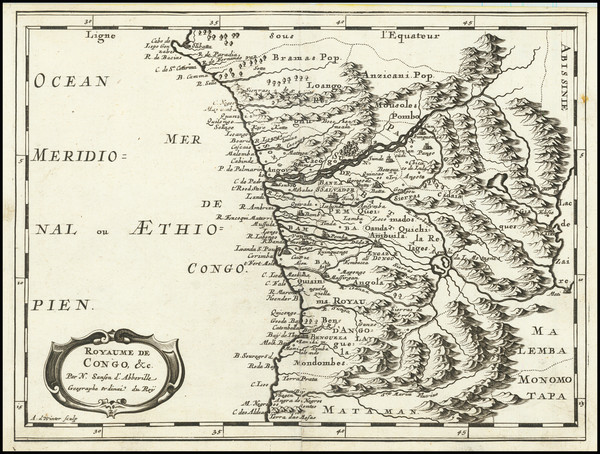 36-West Africa Map By Nicolas Sanson