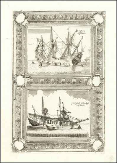 59-Curiosities and Naval & Marine Map By Vincenzo Maria Coronelli