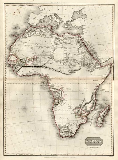 75-Africa and Africa Map By John Pinkerton