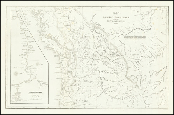 60-Washington, D.C., Utah, Nevada, Idaho, Montana, Utah, Wyoming and Oregon Map By Charles Wilkes