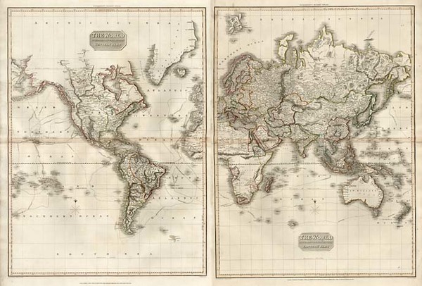 95-World, World, Atlantic Ocean, Australia & Oceania and Oceania Map By John Pinkerton
