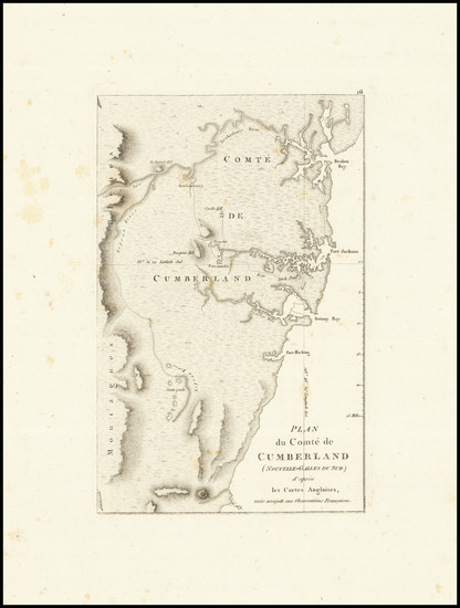 53-Australia Map By Louis Claude Desaulses de Freycinet / Francois Peron