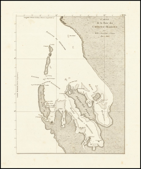 75-Australia Map By Francois Peron / Louis Claude Desaulses de Freycinet