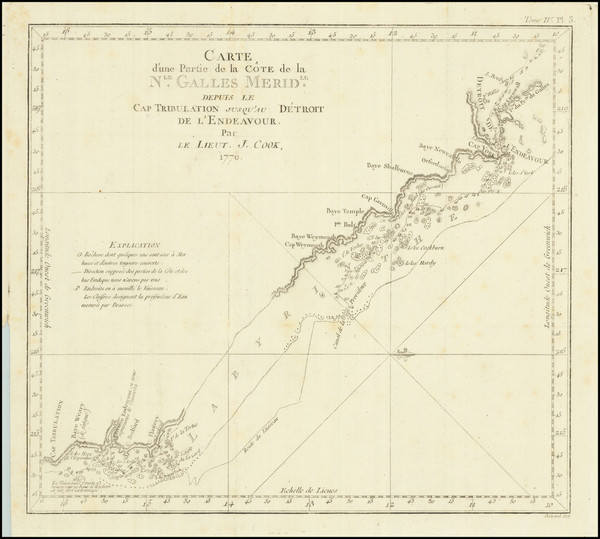 92-Australia Map By James Cook