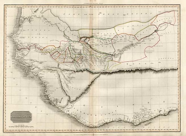 46-Africa and West Africa Map By John Pinkerton