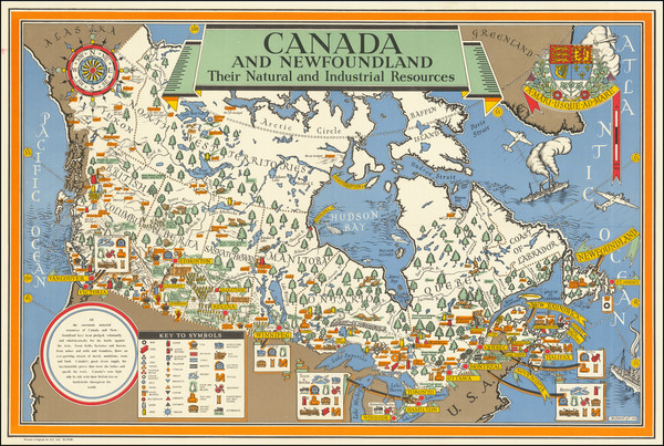 28-World War II Map By MacDonald Gill