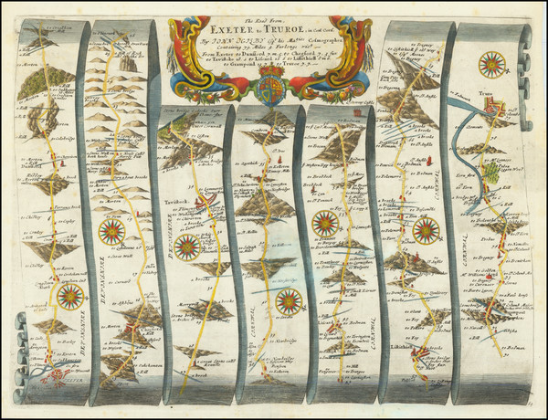 74-British Counties Map By John Ogilby