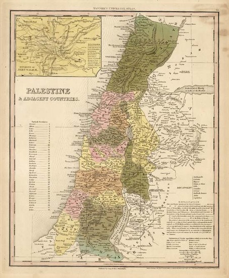 86-Asia and Holy Land Map By Henry Schenk Tanner