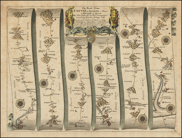 52-British Counties Map By John Ogilby