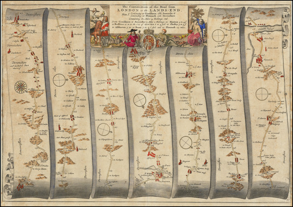 68-England and British Counties Map By John Ogilby