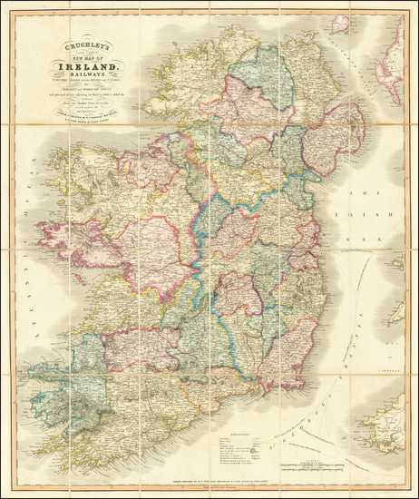 56-Ireland Map By G.F. Cruchley