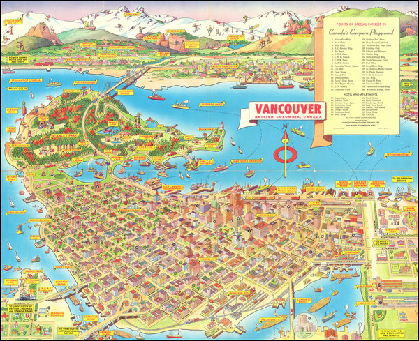 92-Pictorial Maps and British Columbia Map By Don Bloodgood