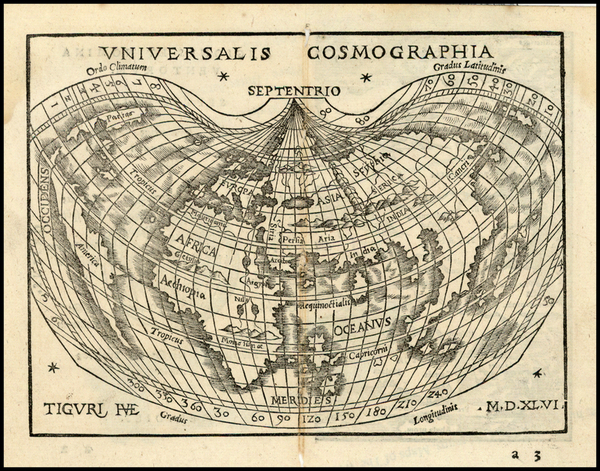 6-World and World Map By Johann Honter