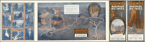 95-Yosemite Map By Peck-Judah Travel Bureaus