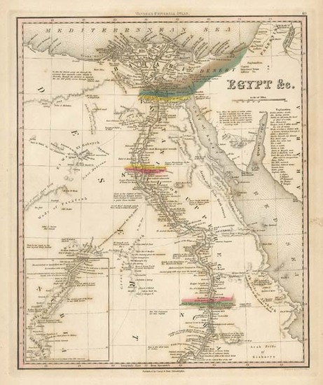 67-Asia, Middle East, Africa, Egypt and North Africa Map By Henry Schenk Tanner