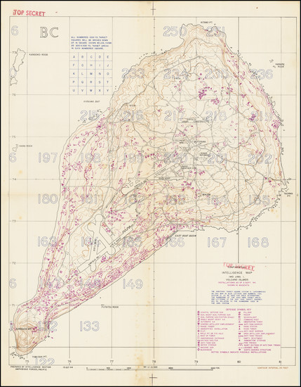 30-Japan and World War II Map By Intelligence Section, Amphibious Forces Pacific