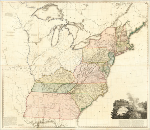 93-United States and South Map By Aaron Arrowsmith