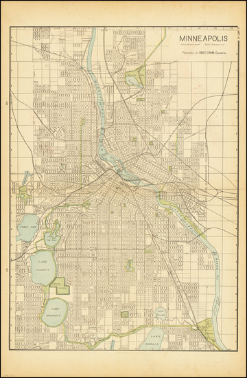 7-Minnesota Map By George F. Cram