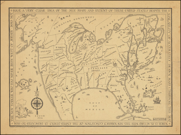 44-New York State and Pictorial Maps Map By Daniel K. Wallingford