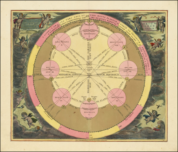 92-Celestial Maps Map By Andreas Cellarius