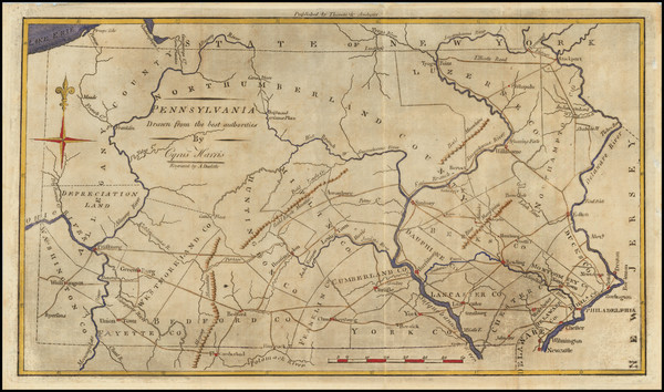 86-Pennsylvania Map By Jedidiah Morse