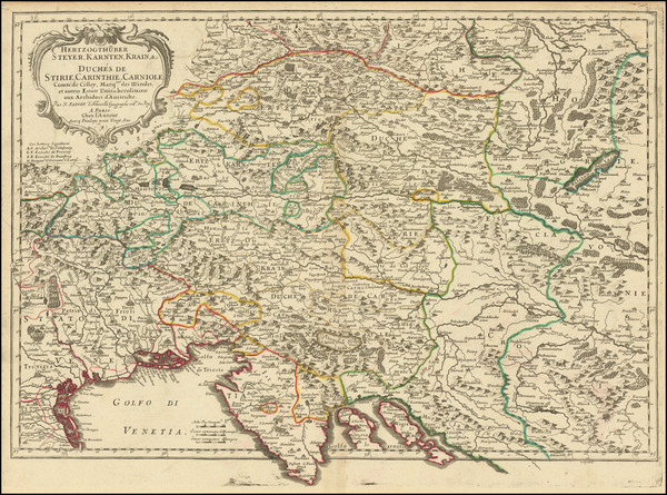 94-Austria and Croatia & Slovenia Map By Nicolas Sanson