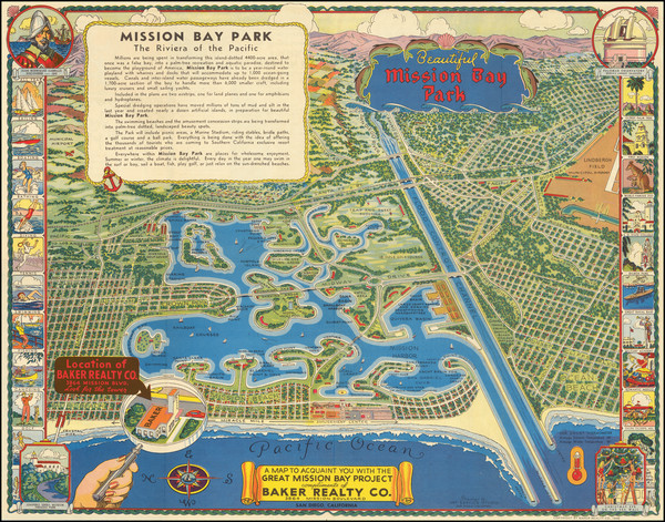 75-Pictorial Maps and San Diego Map By Art Service Studio