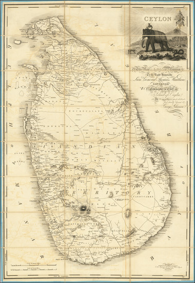 26-Sri Lanka Map By William Faden / George Atkinson