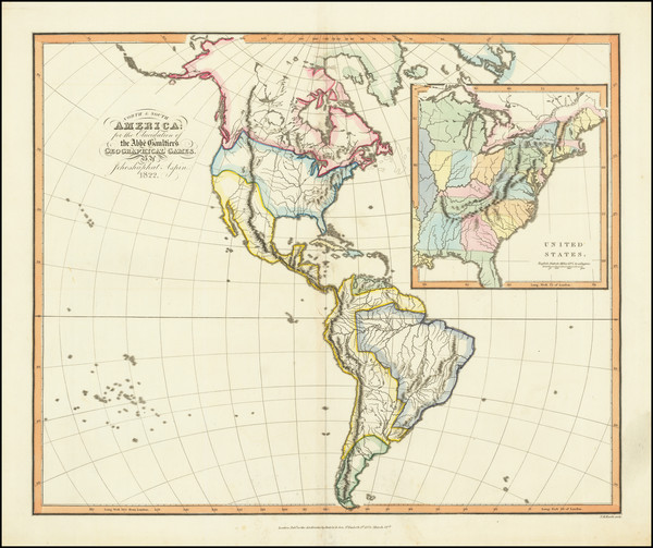 13-United States, North America, South America and America Map By Jehoshaphat Aspin