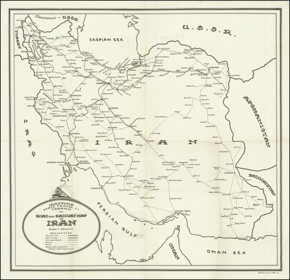 19-Persia & Iraq Map By IranTour State Travel Co.