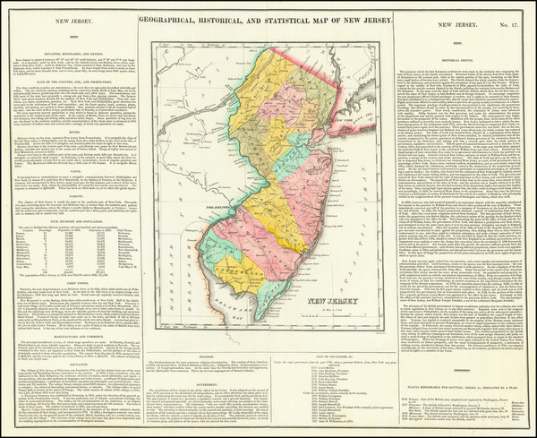 87-New Jersey Map By Henry Charles Carey  &  Isaac Lea
