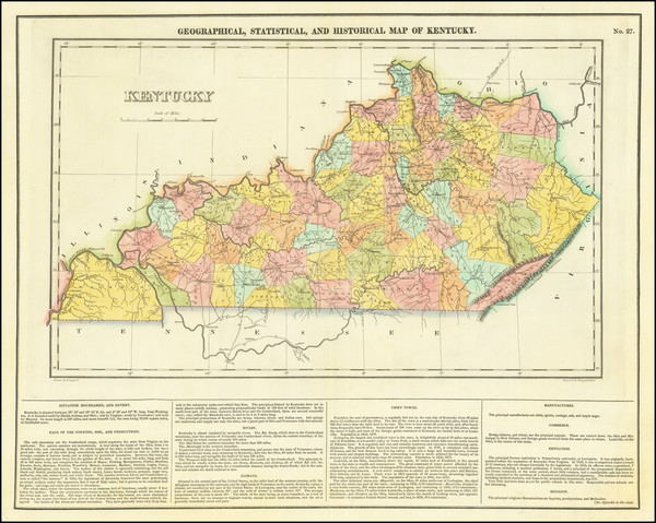 25-Kentucky Map By Henry Charles Carey  &  Isaac Lea