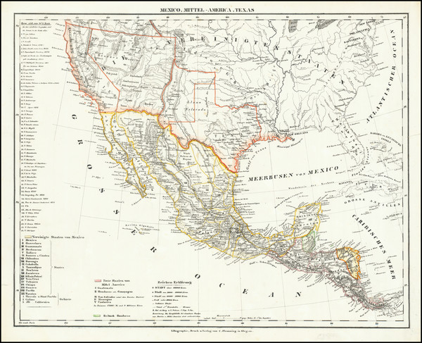 7-Texas, Southwest, Arizona, New Mexico, Rocky Mountains, Mexico and California Map By Carl Flemm