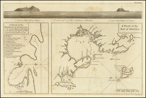 20-Mexico and Philippines Map By George Anson