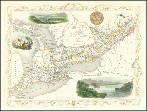 88-Eastern Canada Map By John Tallis