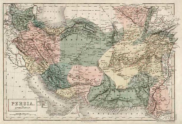 26-Asia, Central Asia & Caucasus and Middle East Map By Adam & Charles Black