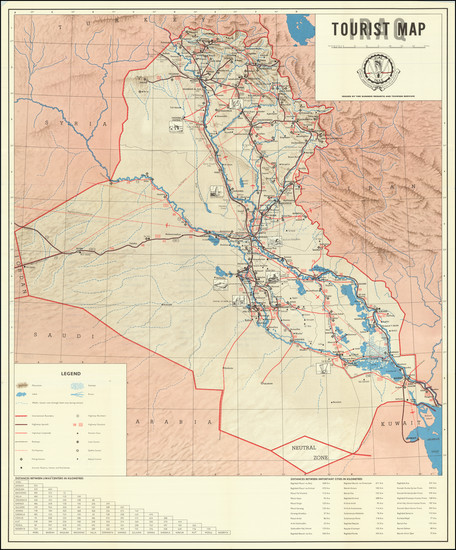 23-Middle East Map By Summer Resorts and Tourism Service, Iraq