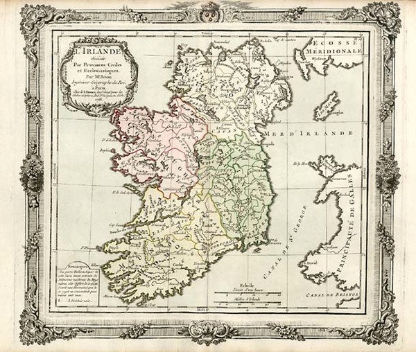 93-Europe and British Isles Map By Louis Brion de la Tour