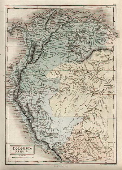 13-South America Map By Adam & Charles Black