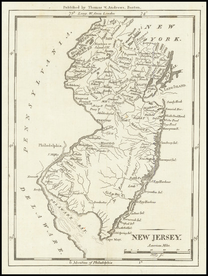 85-New Jersey Map By Jedidiah Morse