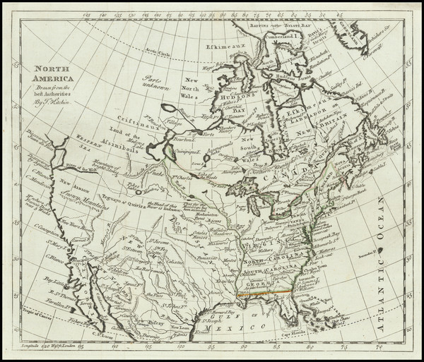 28-United States and North America Map By Thomas Kitchin